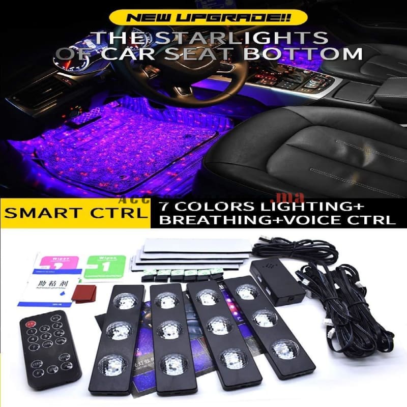 Éclairage USB de voiture - 6PCS Lumière d'ambiance intérieure de voiture  Mini lumière LED universelle sans
