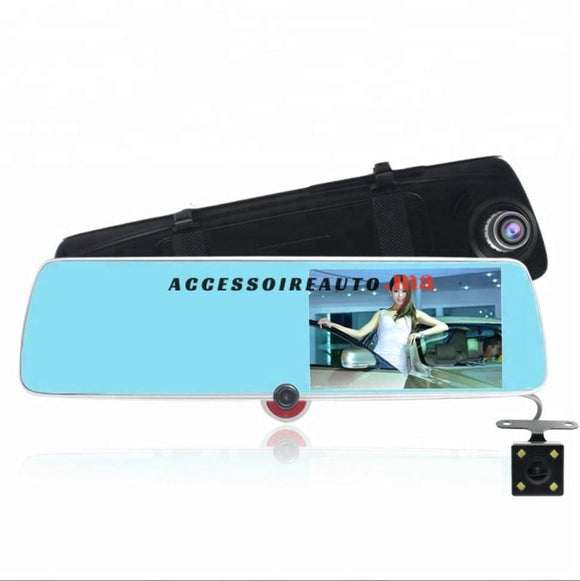 Dashcam Triple Caméra Tactile Miroir Écran 5 Full Hd