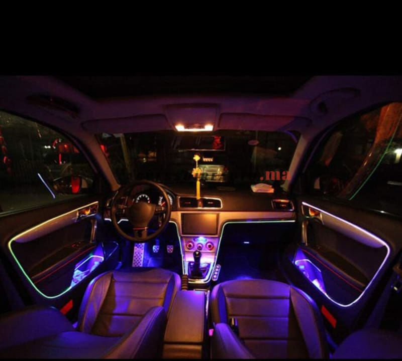 Éclairage LED pour voiture, 5 m, éclairage LED pour voiture avec contrôle,  éclairage
