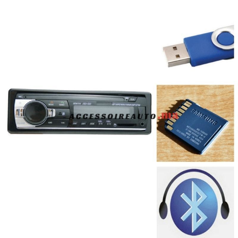 Poste radio Bluetooth, USB, Aux et carte mémoire - Équipement auto