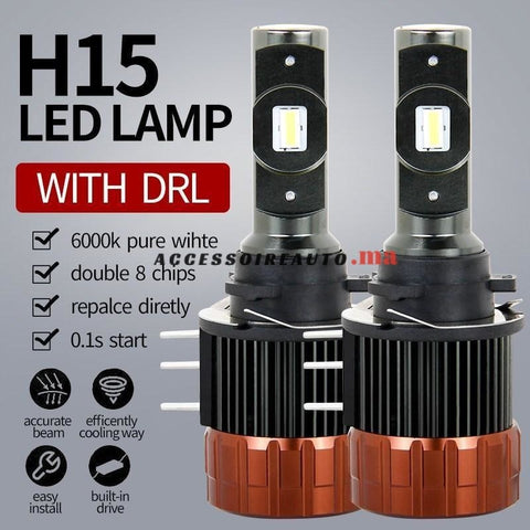Kit LED H15 Plug&Play SUPERCANBUS 36W DRL/Feux de route